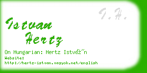 istvan hertz business card